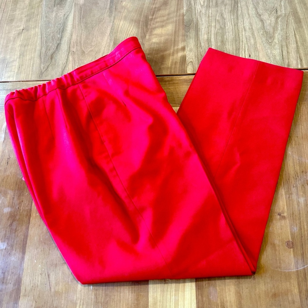 VTG 80s Pendleton Pants 100% Wool Red Tapered Straight Classic Preppy Sz 12P